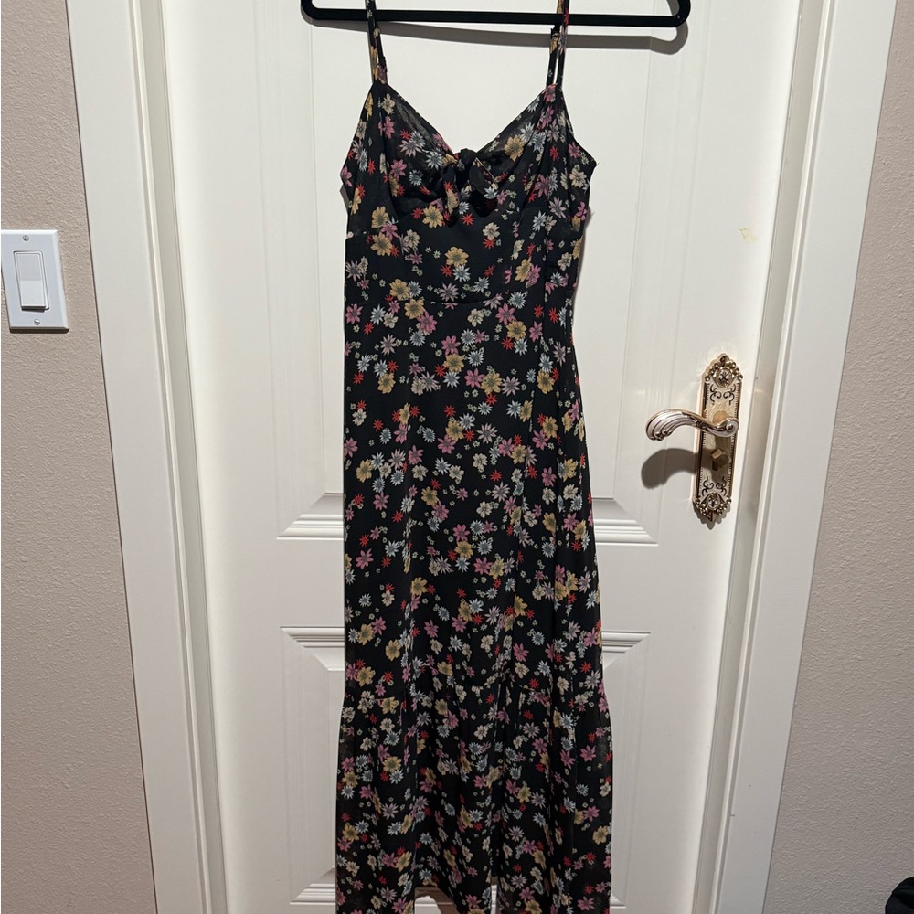 Floral Black Maxi Dress